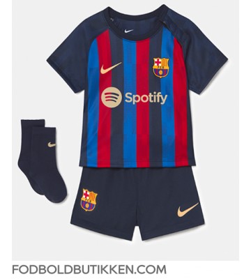 Barcelona Memphis Depay #14 Hjemmebanetrøje Børn 2022-23 Kortærmet (+ Korte bukser)